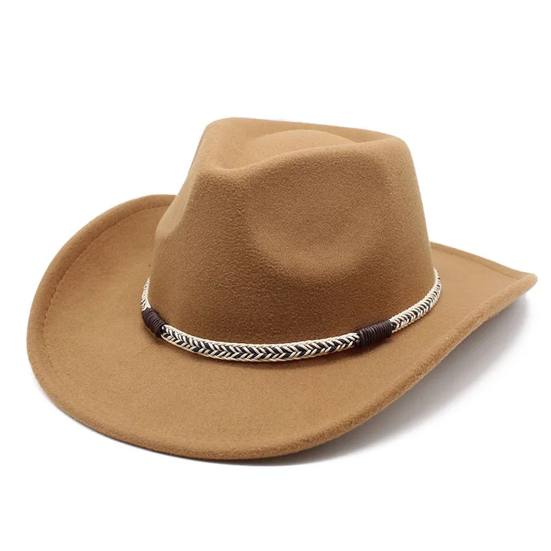 Wholesale 2023 New Women Men Wide Brim Retro Cowboy Hat