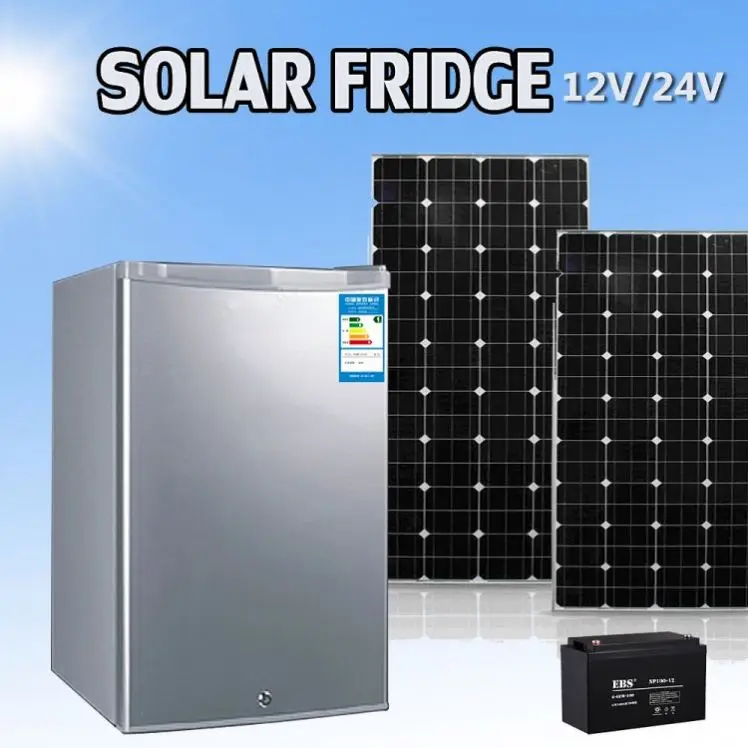 Single Double door 12V 24V Solar Panel energy Powered Freezer Refrigerator Fridge solar 200l solar deep freezer