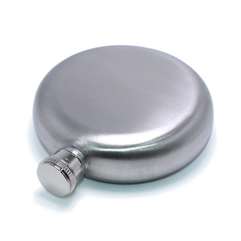 Round Shaped Mini Thermos Bottle Flagon 5oz Welcome Customization Logo For Outdoor Activities Water Liquid Thermos Hip Flask
