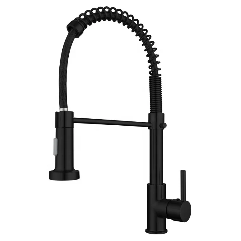 Matte Black Kitchen Faucet Deck Mounted Mixer Tap 360 Degree Rotation Stream Sprayer Nozzle hot cold spring Kitchen Sink Taps