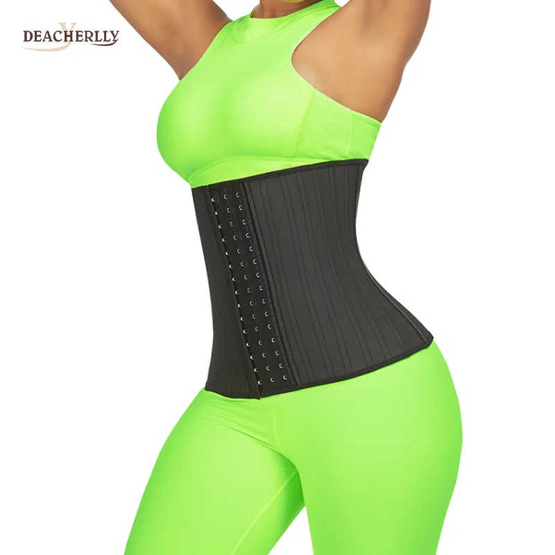 Columbian Faja Stomach Fat Burning Belt Latex Waist Trainer Corset 29 Steel Boned Belly Wrap Plus Size