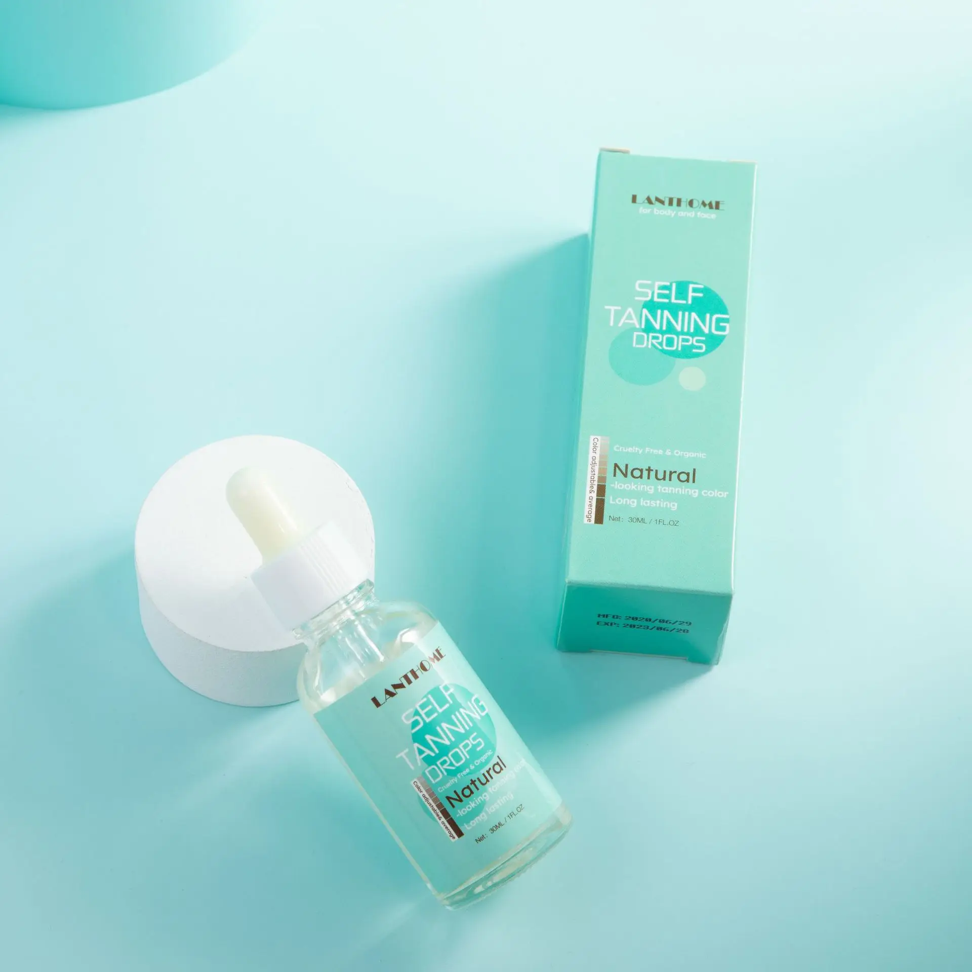 Natural Self Tanning Drops Bronze Skin Accelerator Solarium Sunless Tan Essence Liquid Self Tanner