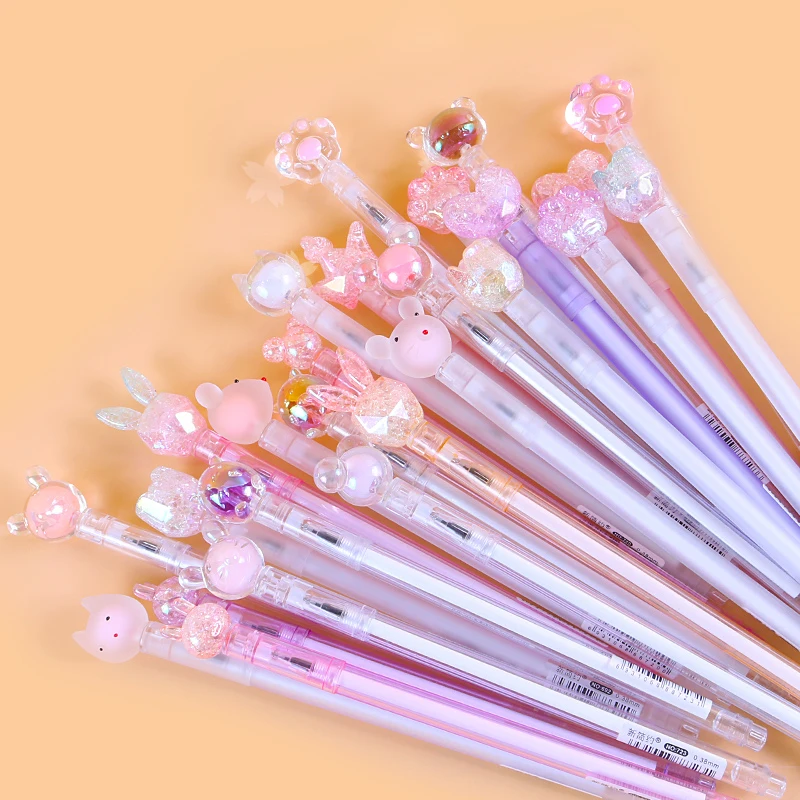 Оптовая продажа, симпатичная необычная ручка с подвеской в виде звезды для девочек, гелевые ручки для подписей для школьников, школьников, канцелярские принадлежности с индивидуальным логотипом для студентов