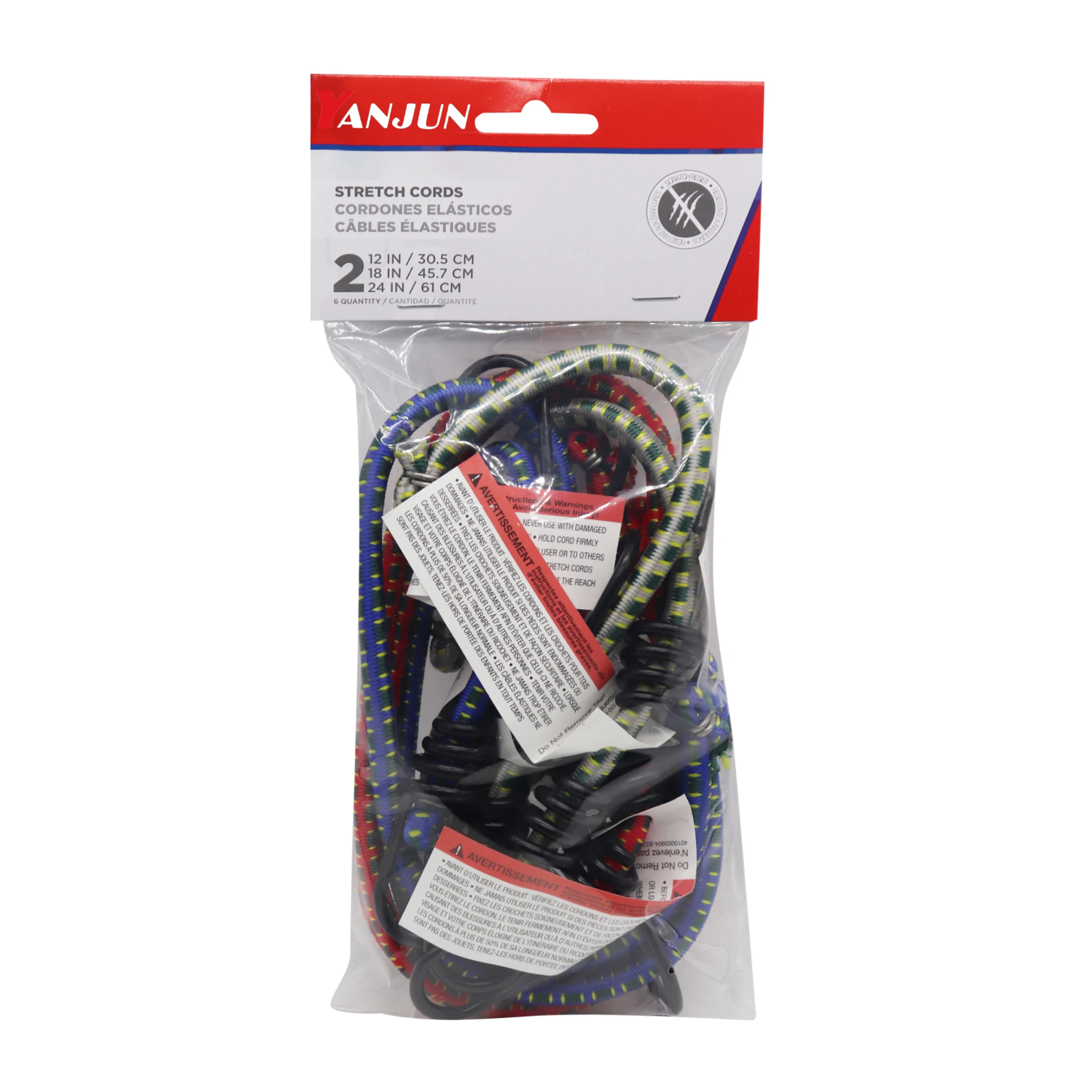 China Fashion Outdoor High-Strength Safety Bungee Cord 8mm Latex and Polyester Woven for Trampoline Use