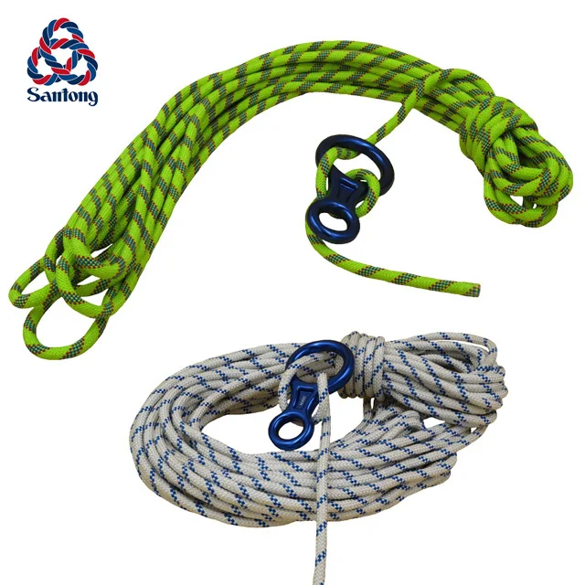5mm 10mm dynamic  black climbing sailing rope polyester  Static Climbing Rope