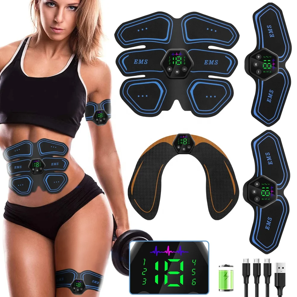 Hot selling Muscle Exerciser ems Electric Muscle Stimulator EMS Training Stimulation Abdominal Slimming Body Massage