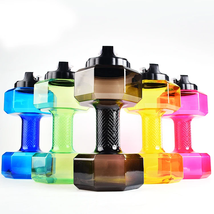 Food grade PC / PP Water Dumbbell Dumbbell Shape Bottle For Strength training