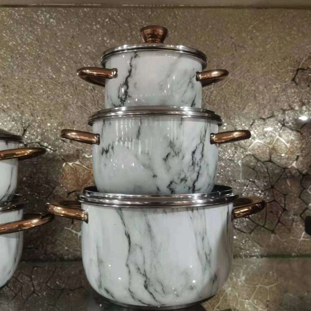 Cocina Design Sense Cream Texture Stock Pot For Soup Kitchen Superior Quality Cookware Soup Pot