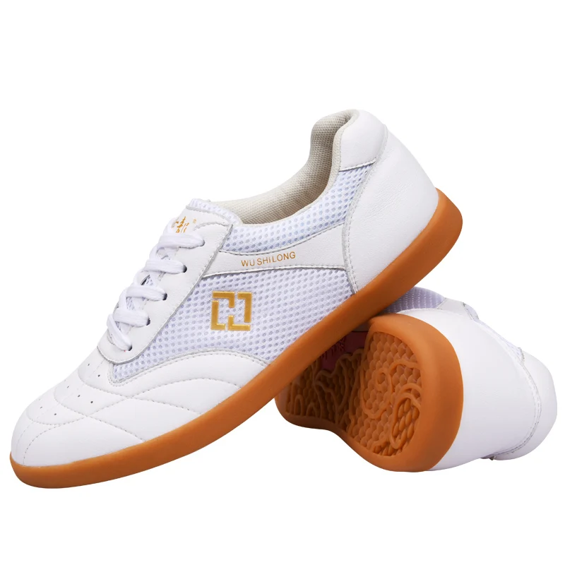 Martial arts shoes taekwondo shoes wholesale white durable pu men taekwondo kung fu lightweight sports shoes