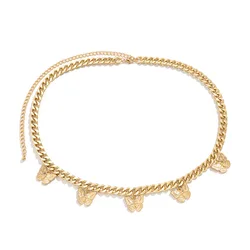 Модная популярная женская цепочка на талию в стиле хип-хоп с бабочкой и кисточками позолоченная пляжная цепочка 18 карат для ночного клуба Красивая любимая Талия ювелирные изделия