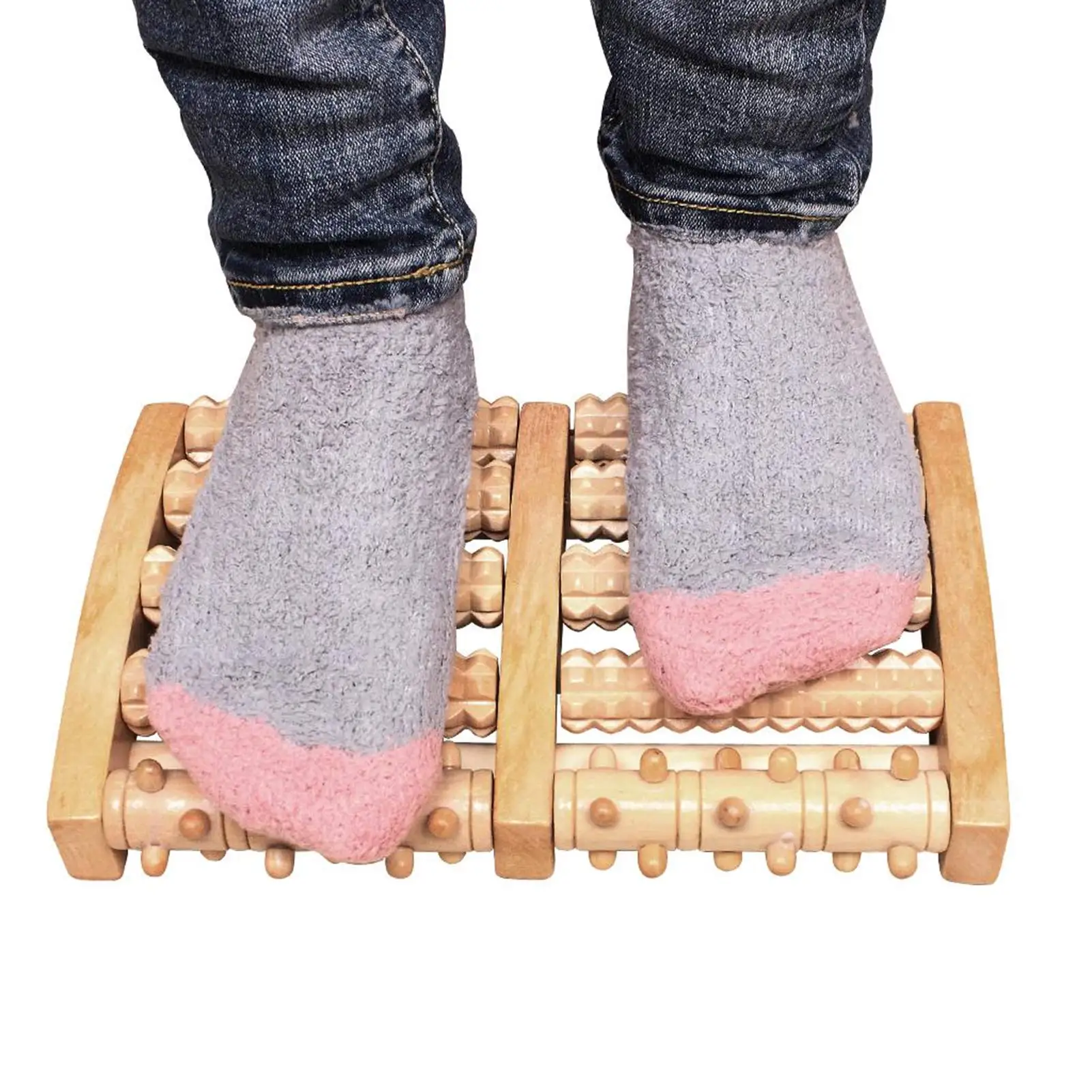 Wholesale Home-Use Wooden Rollers Foot Massager Wooden Foot Massager