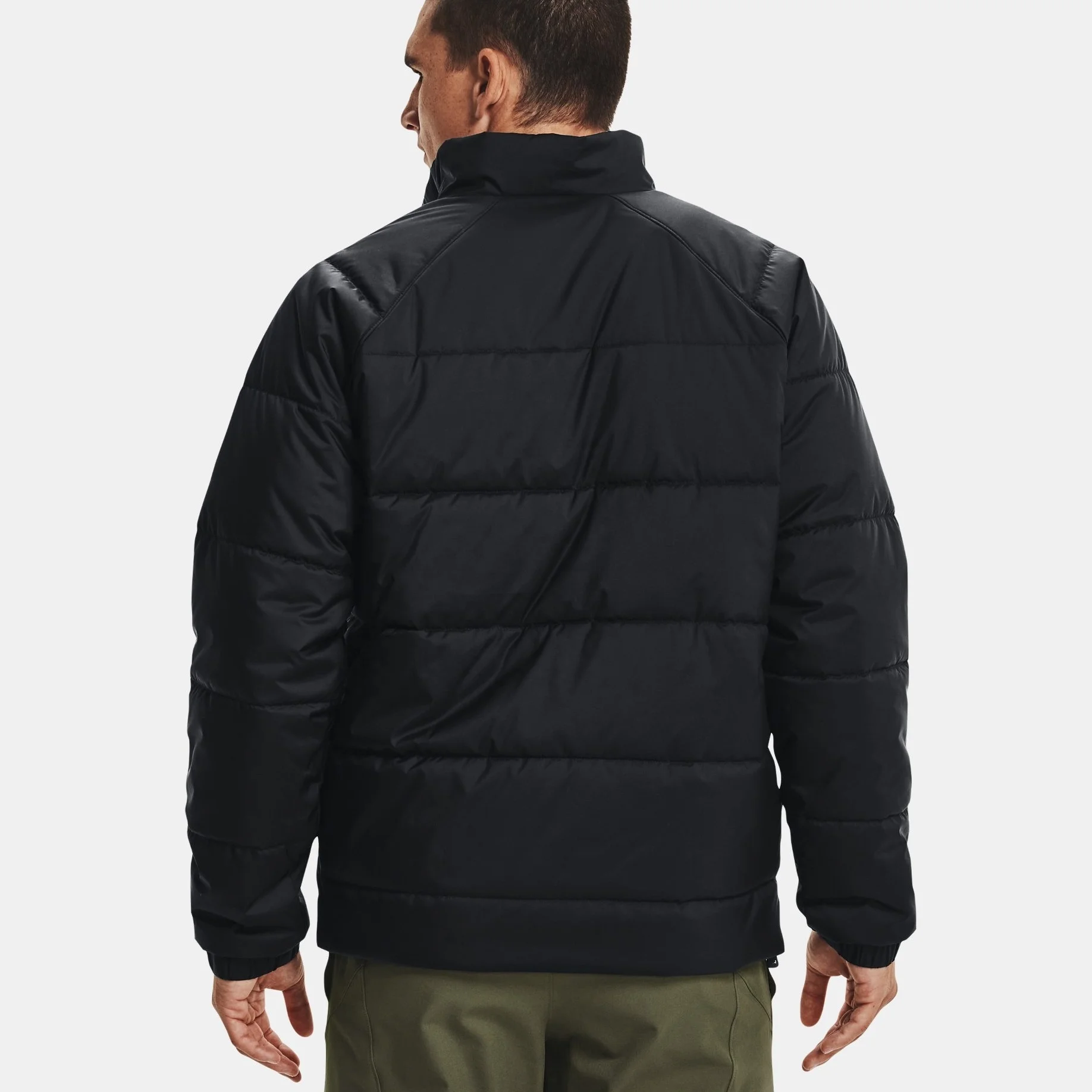 Wholesale clothing custom logo men luxury jackets work out casual waterproof full zipper puffer jacket for men winter