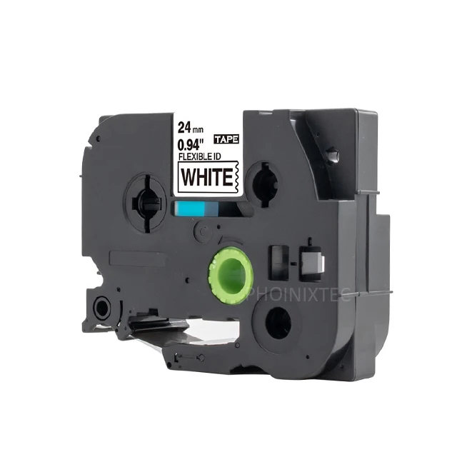 24mm Cable Black Label Ribbon TZe-FX251 Wire Label Tape Compatible for Brother P-Touch TZ FX251 Tze FX251 Flexible ID Cable