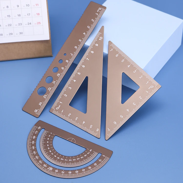 Wholesale PP Plastic Customized Ruler Triangle Protractor Geometric Tools Set Students School Geometry Sets Mathematical Set