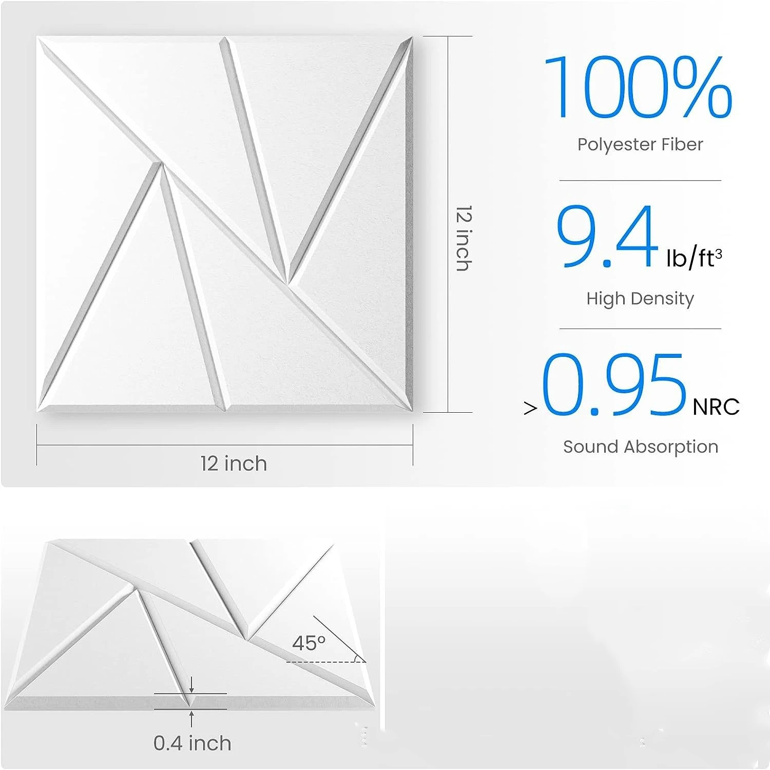 30cm Sound Proof Foam Acoustic Panels With Self-adhesive Decorative Soundproof Wall Panel Sound Absorbing Tile For Home Offices