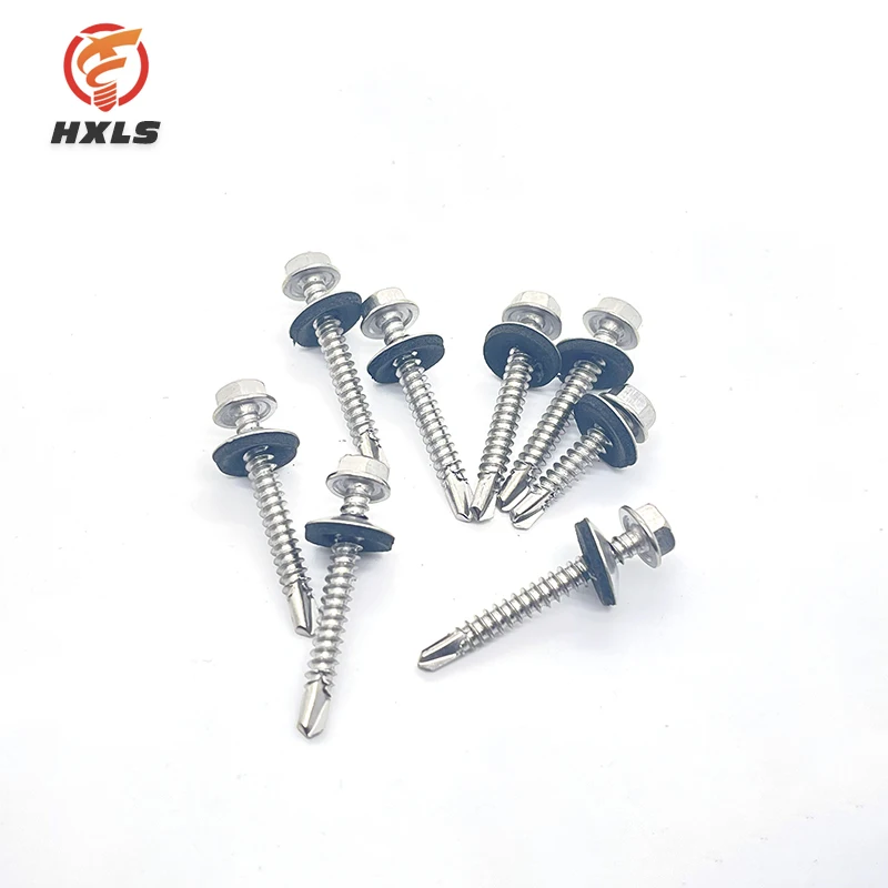 410 Steel Self-Drilling Screws With 12# Hex Washer Head Fast Shipping Zinc Finish Tapping Screws