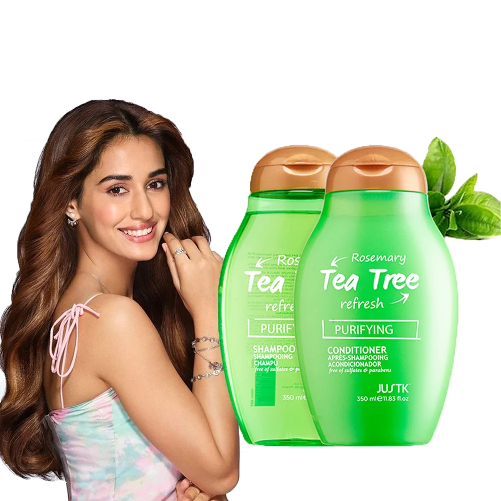 Organic pH Neutral Shampoos Tea Tree Oil & Rosemary Mint Hair Care Product Set Anti Itching Vegan Anti Dandruff Hair Shampoo