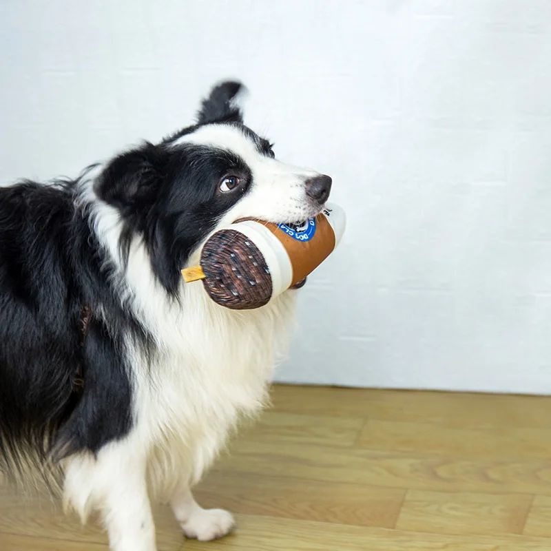 Wholesale New Design Milky Tea Cup Toy Stuffed Plush Pet Toys For Dog