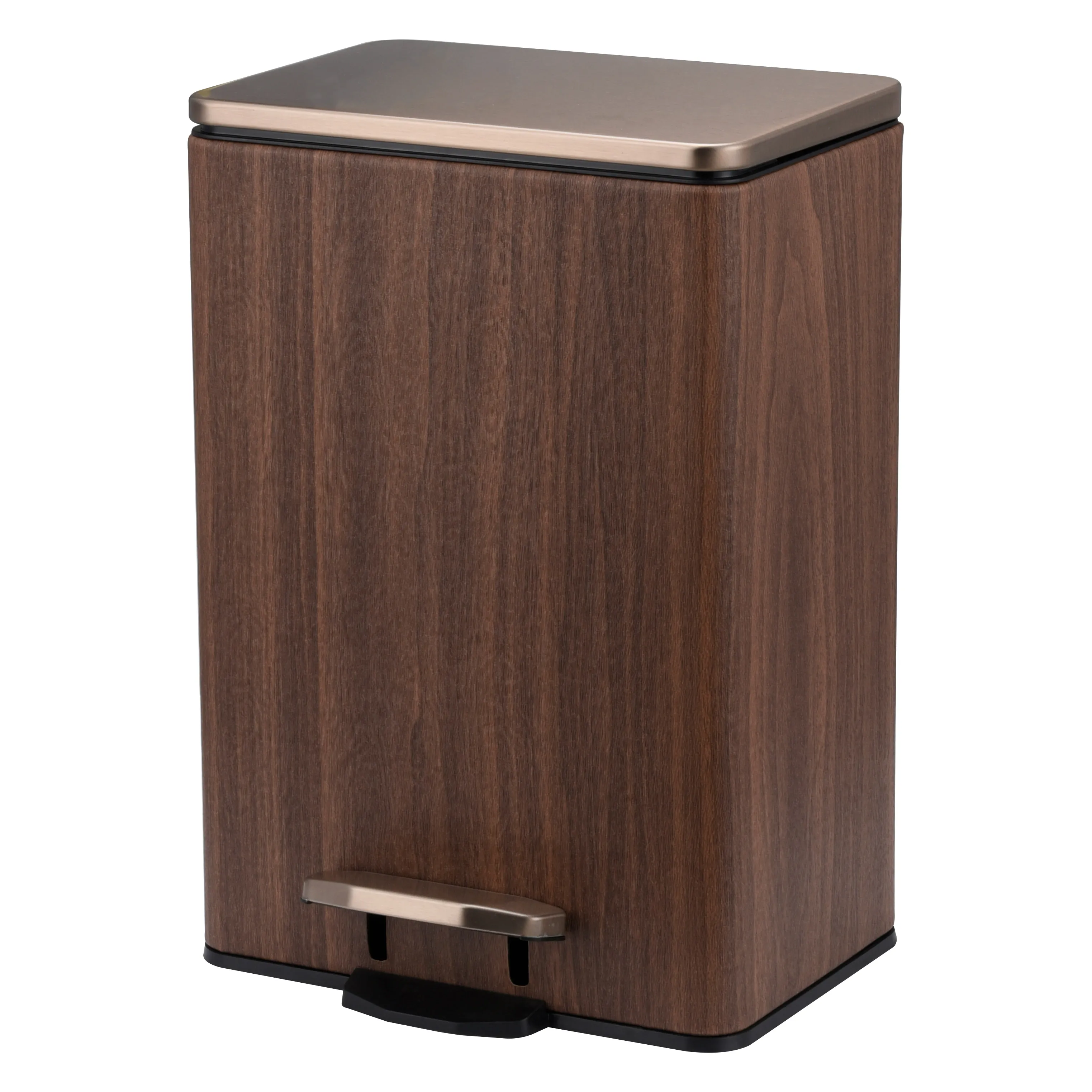 Современный Стиль Роскошный 20 л из нержавеющей стали педаль мусорное ведро металлическое мусорное ведро с мягким закрытием