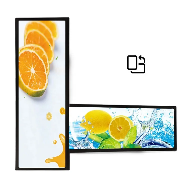 29 Inch Capacitive Stretch Bar Touch Screen Ultra Wide Advertising Display Stretched Narrow LCD Shelf Display