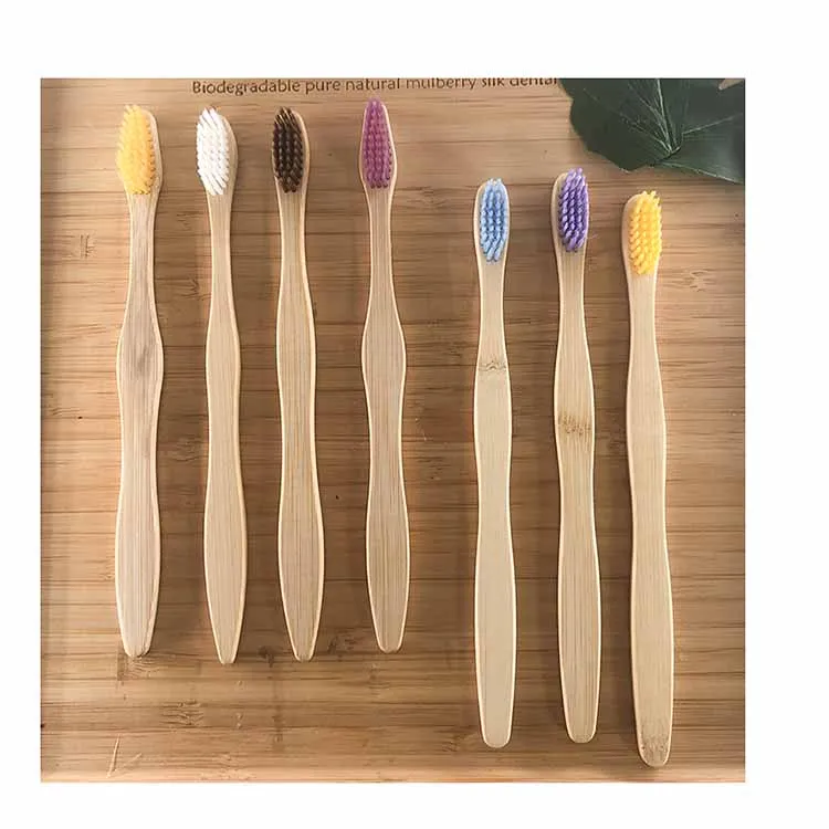 Wholesale ultra Soft Biodegradable Bamboo Toothbrush Nature