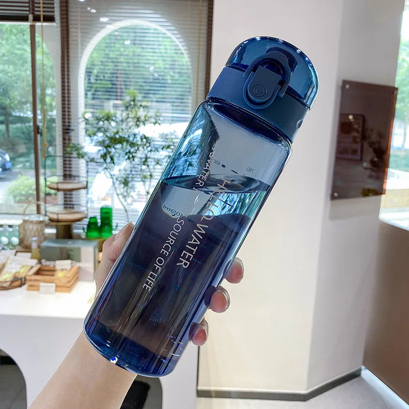 Outdoor Travel Portable 780ML Clear Plastic Water Jug Cup Summer Transparent Juice Sport Cold Water Bottles For Girl Gym