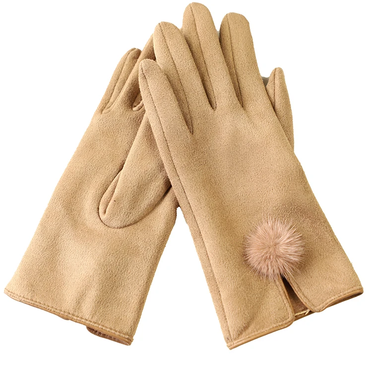 Wholesale winter gloves warm lady gloves for winter nylon gloves