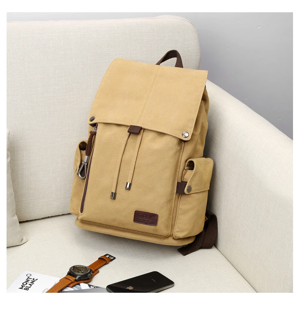 Modern school canvas backpack  quality  assured laptop bag mochila escolar lona