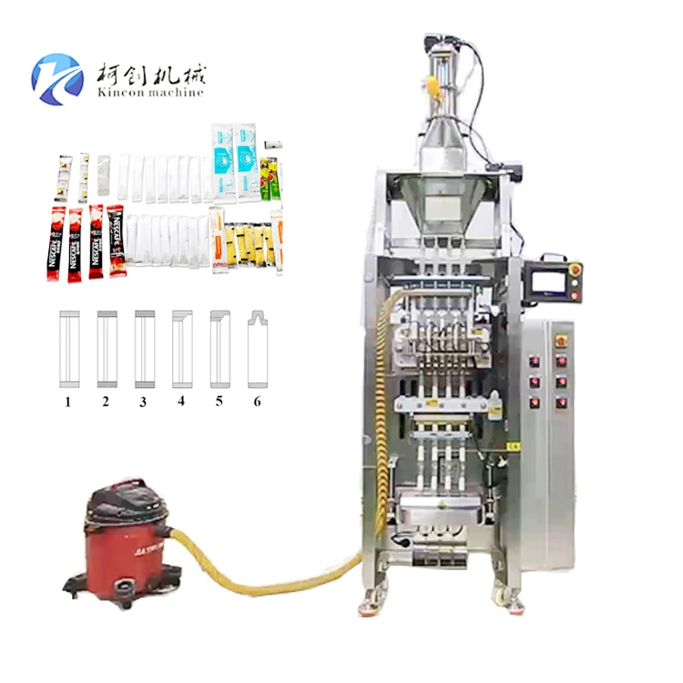 
 Высокоскоростная упаковочная машина для наполнения 4 полосы 6 полос, Многополосная упаковочная машина для специй, сахара, кофе, порошка  