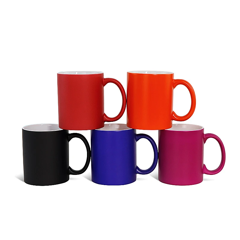 Wholesale 11oz Promotional Heat Sensitive Thermal Transfer Coffee Cup Color Change Ceramic Magic Mugs For Mothers Day Gift