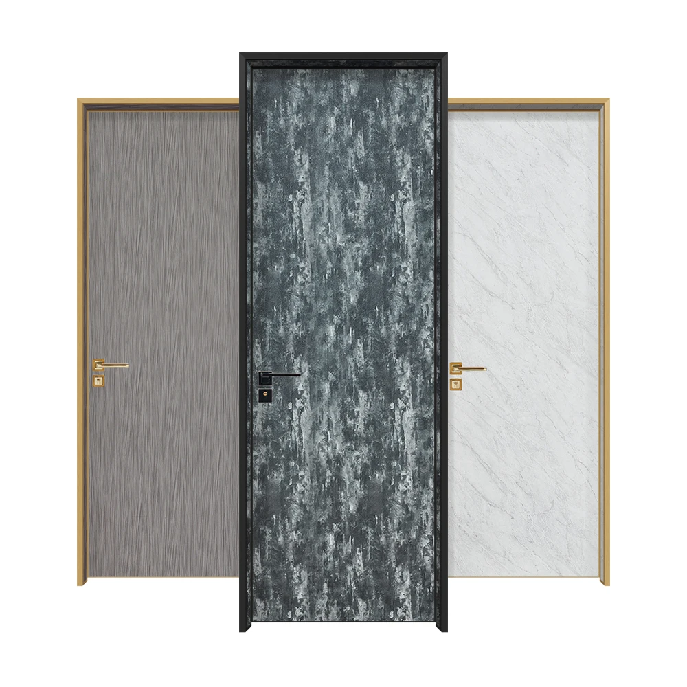 Aluminum frame ecological main gate door design wood door design in pakistan fire wood door