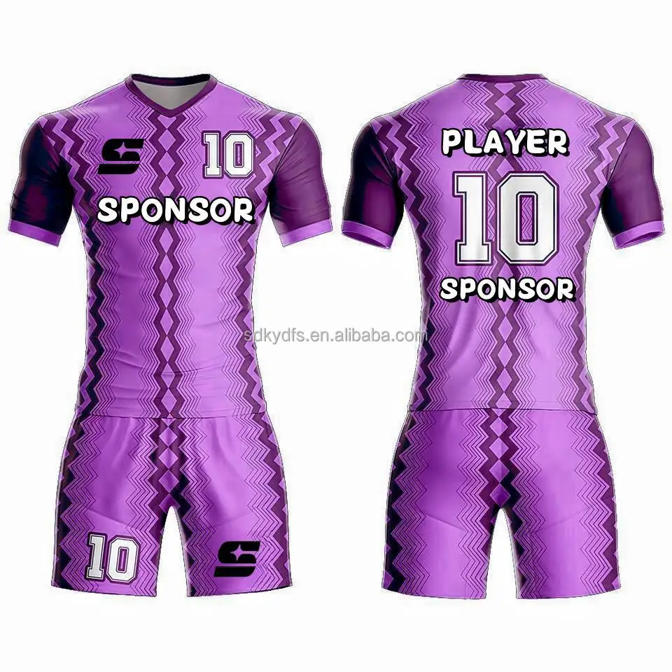 New style personalized 100% polyester football suit set quick drying breathable