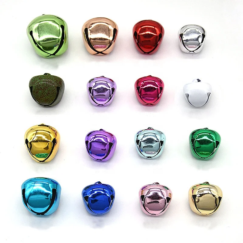 Custom colorful round bell Copper Bell Christmas decoration opening pet DIY accessories bell for Christmas decorations