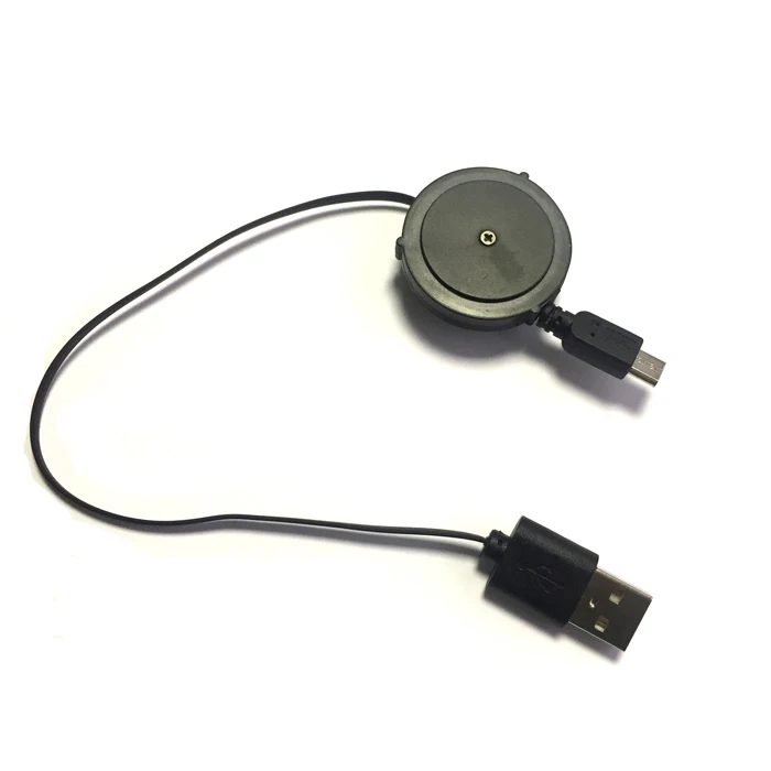 1.2A one side reel single end one-way one way pull retractable micro usb charging cable