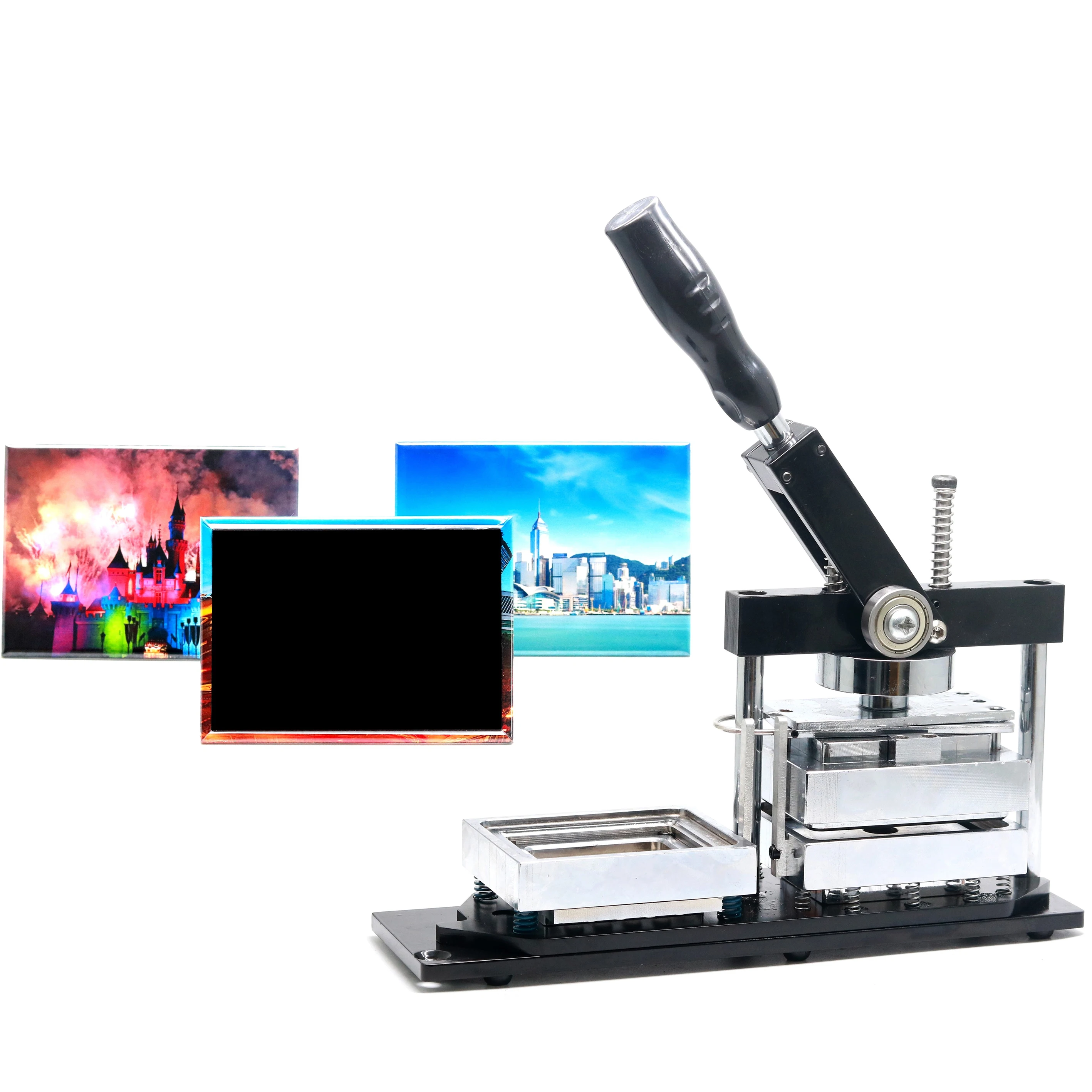 Rectangle 90*65cm Shape Fridge Magnet Button Badge Making + 90*65mm Paper Cutter + 500pcs Fridge Magnet Component