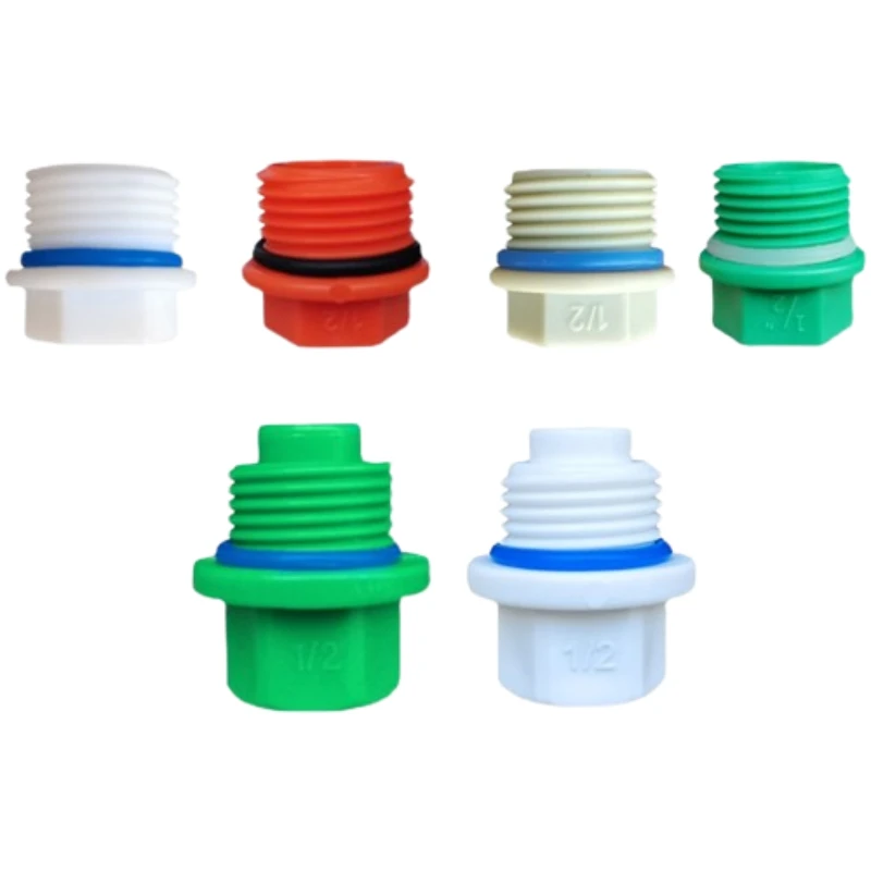 IFAN Factory Direct PN25 20-32mm Green PPR Plastic Pipe Fittings Male Thread Plug Anti-Corrosion Weld Connection Model Head