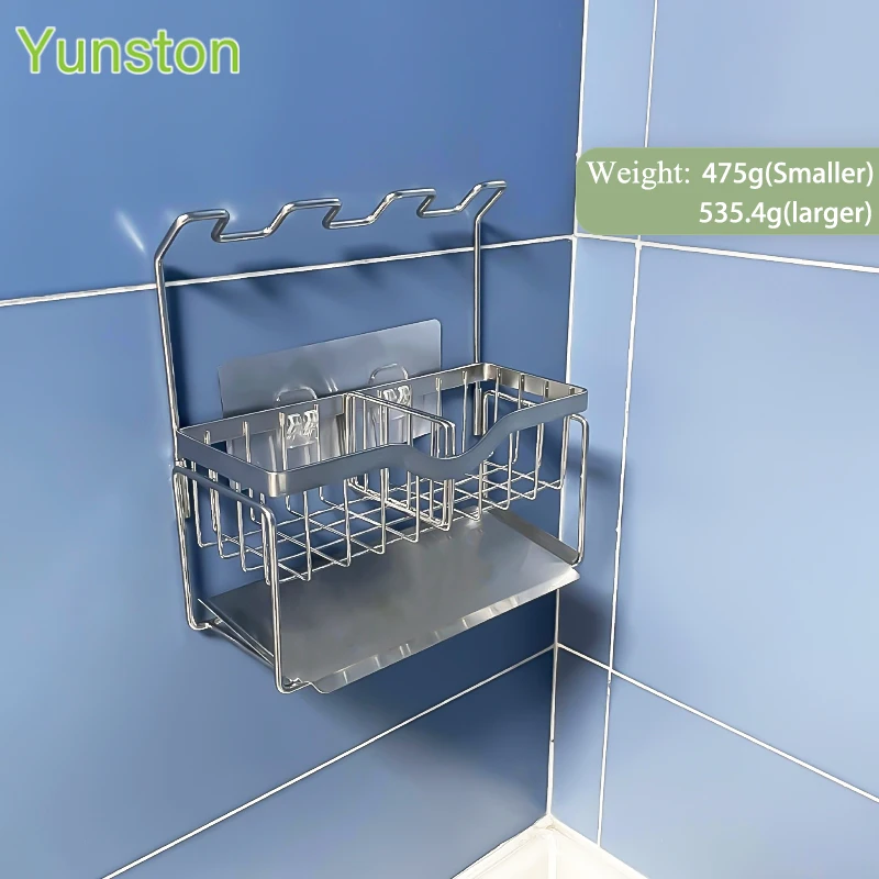 Adjustable Sponge Rag Holder Durable Metal  Clean Ball Rack Storage Holder for Kitchen Telescopic Stainless Steel Sink Rack