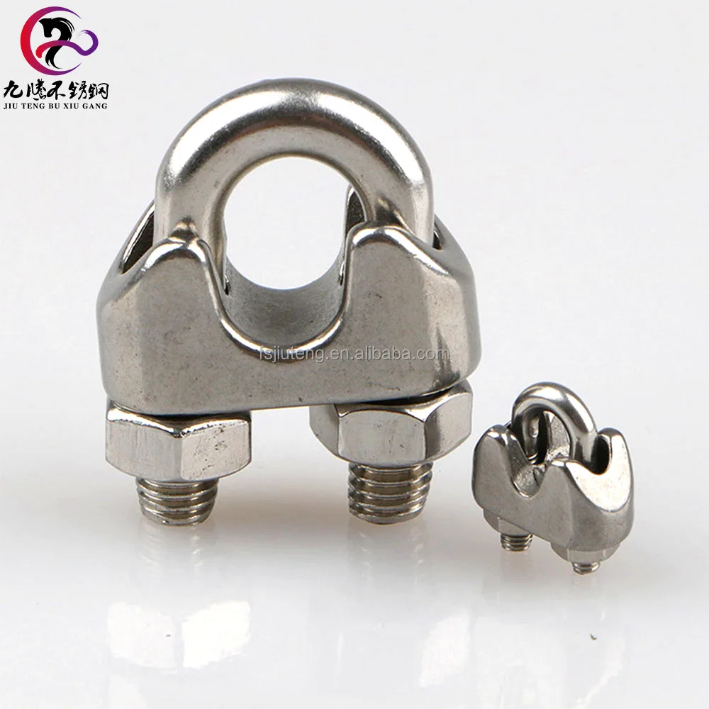 Rigging hardware surface polished anti-rust 304 stainless steel wire rope clip