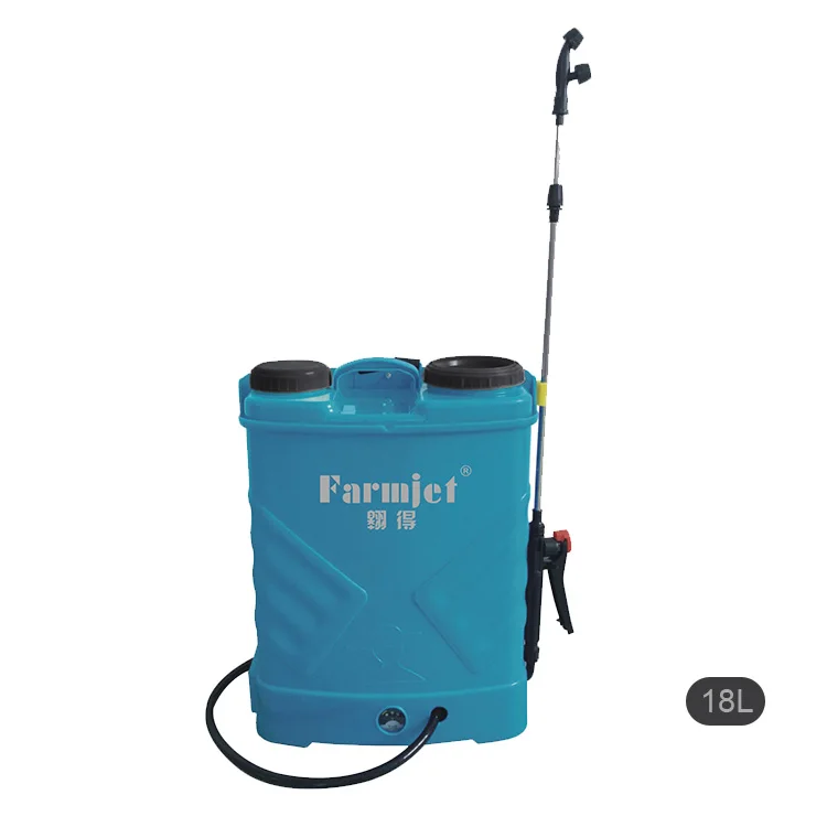 Farmjet 18L Plastic Water Tank Battery Power Pump Agricultural Electric Pump Sprayer
