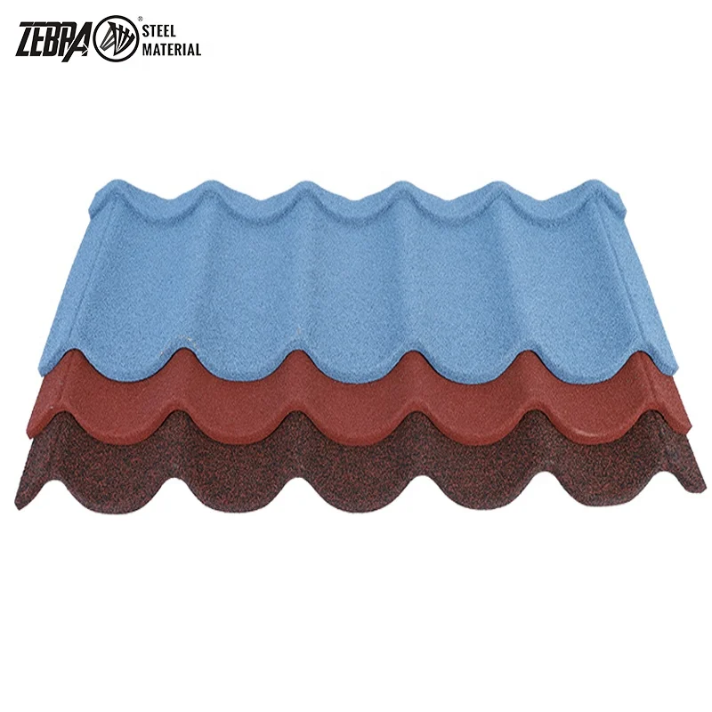 Modern Style 1280mm*430mm Stone Coated Steel Roof Tile Corrugated Design House Construction/Building/Roofing Wave Tile Type