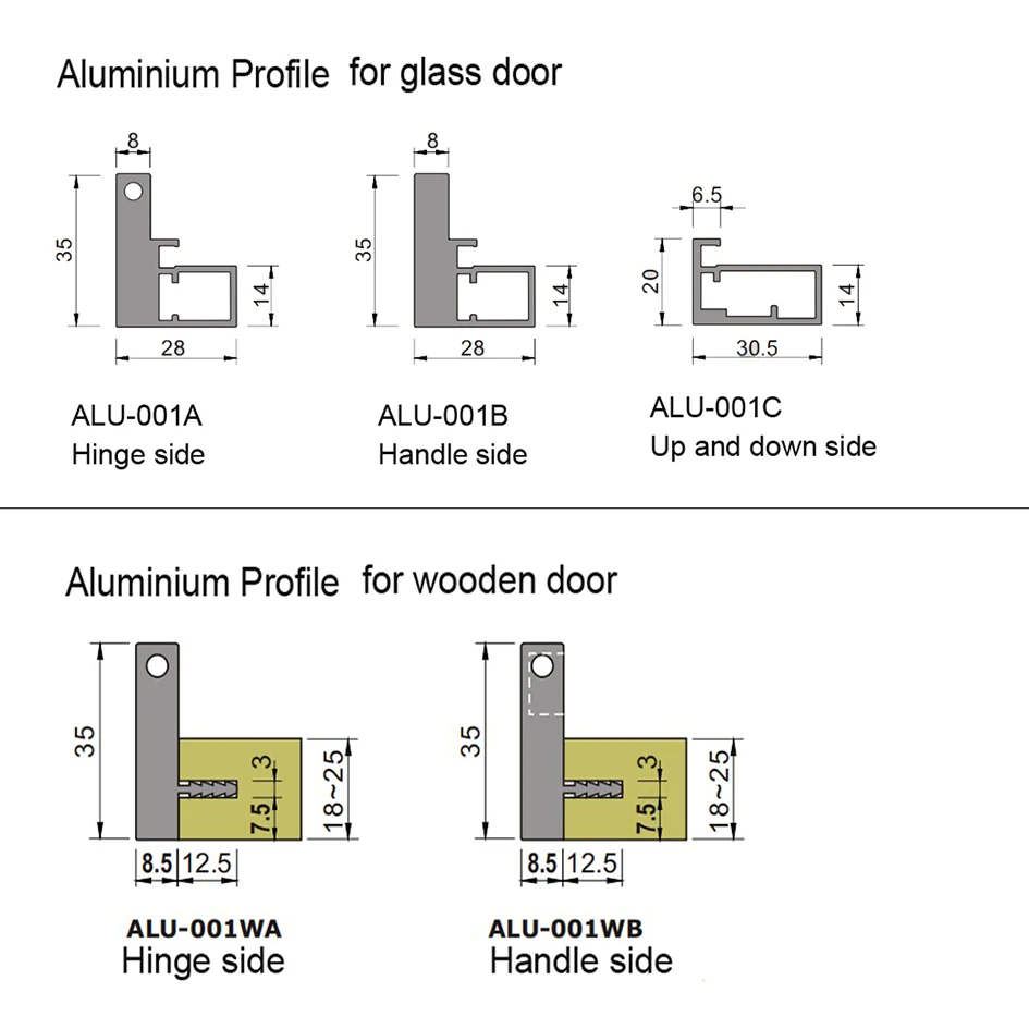 SAH3 270 degree wardrobe glass door soft closing hinge