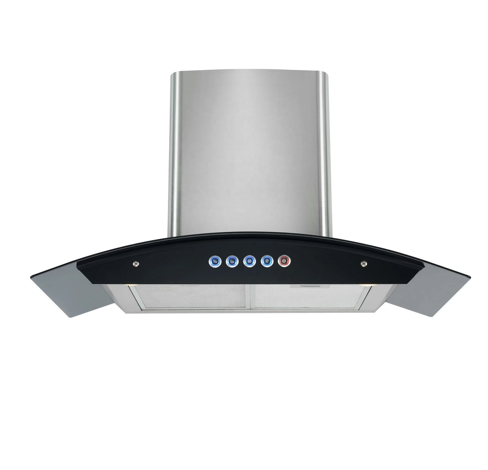 Economic option for butterfly range hood 90cm chimney hood with touch control and flat filter support OEM factory price