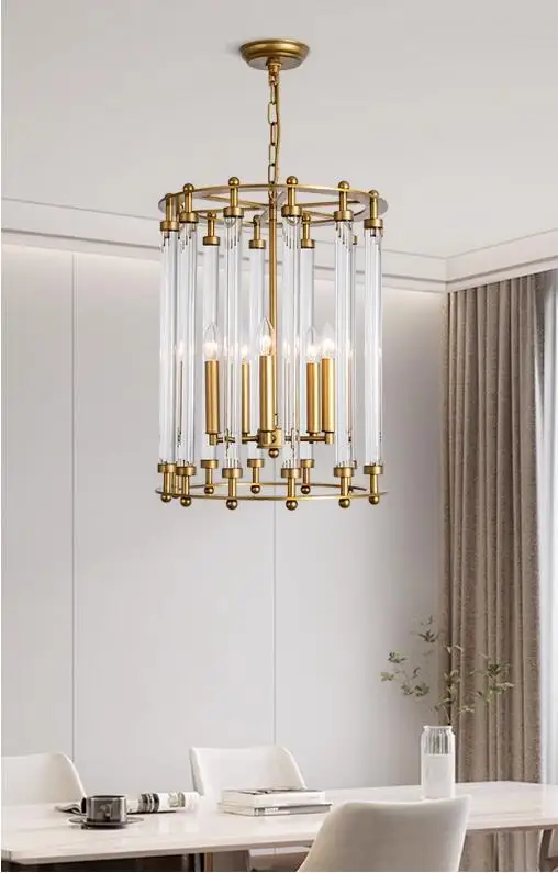 Simig lighting Vintage Rusted Color Wrought Iron Sphere Chandelier Pendant Lighting With Crystal for Restaurant Cage Chandeliers