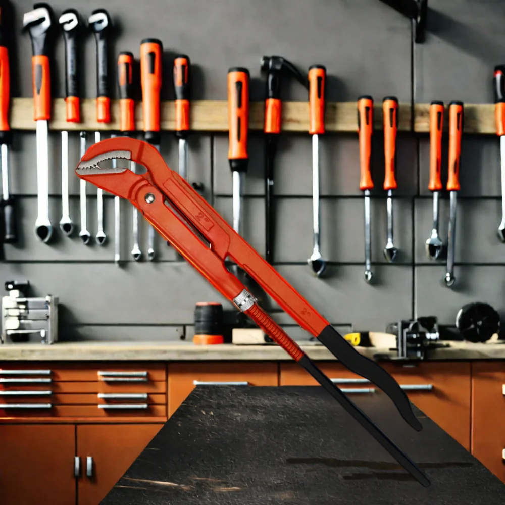 Swedish Type S-type Jaws Pipe Wrench Bent Nose Pipe Wrench