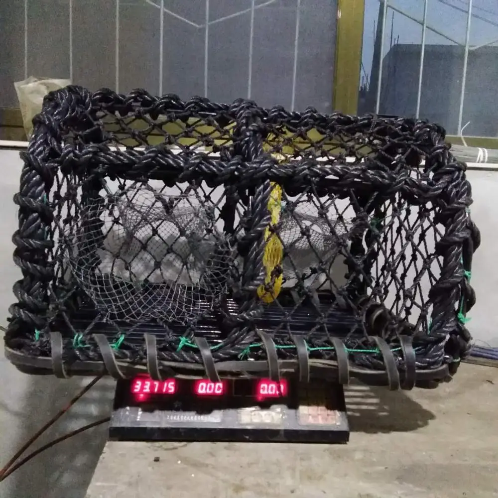 Strong Rope Bumper Plastic-coated steel wire Black Crock Noti Crab Traps Creels Pot for Ireland Market
