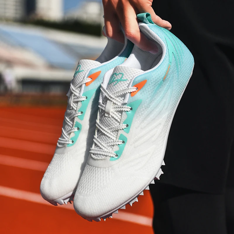 Custom Men and Women Football Soccer Running Shoes Spikes Outdoor Unisex Athletics Running Track&field Sport Spikes Shoes