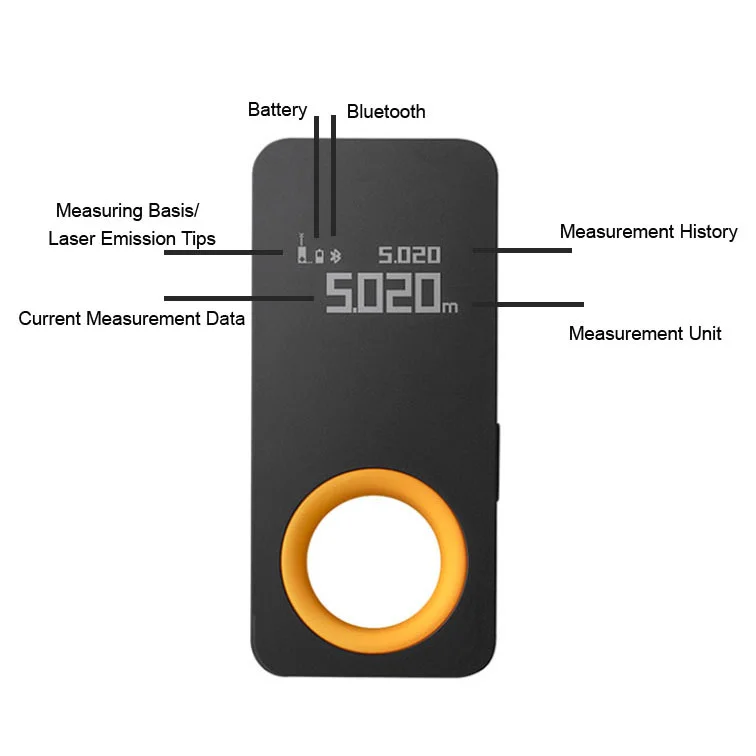  Лазерный измеритель расстояния HOTO перезаряжаемый с USB линейка для объемной области 30