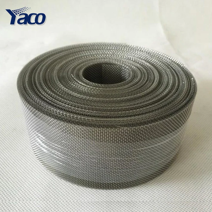 30mm 50mm 80mm roll width Plain weave micro opening stainless steel wire mesh cloth Soffit Vent Mesh