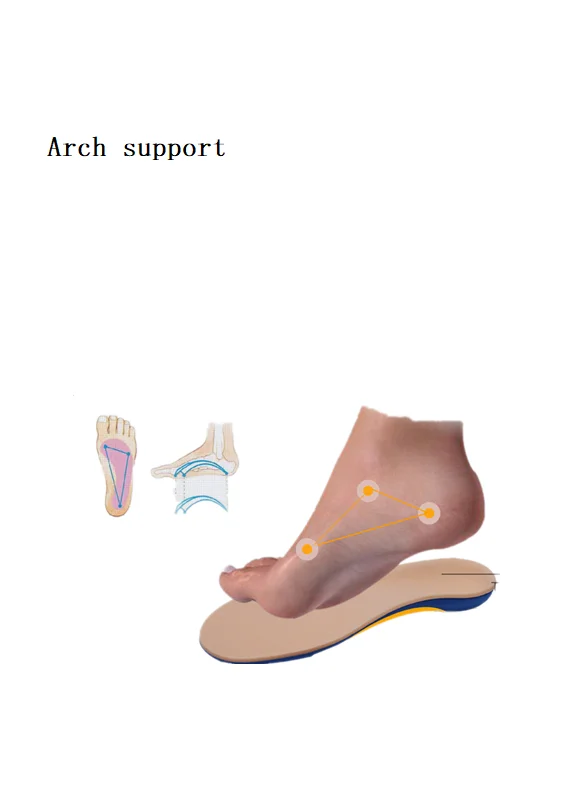 Breathable EVA Shoe Insole Sport flat foot orthopedic insole