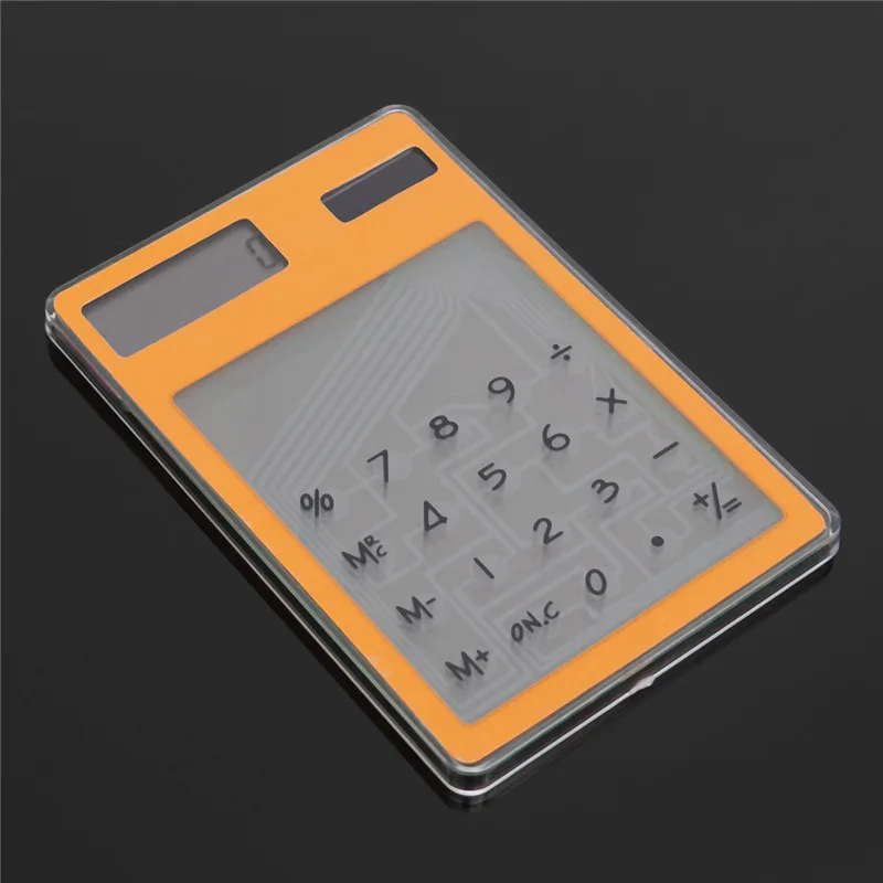 Камер Мгновенной Печати Mini 8 цифр ЖК-дисплей на солнечных батареях прозрачный солнечный калькулятор с сенсорным экраном электронный научный расчета